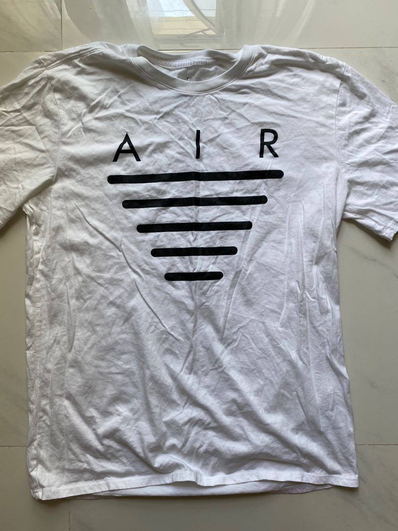 Air Jordan Tshirt White, Men's Fashion 