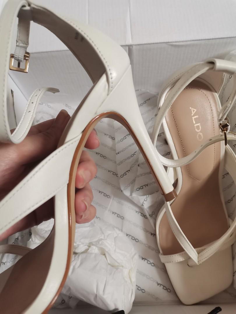 ALDO White Heels, Women's Fashion, Footwear, Heels on Carousell