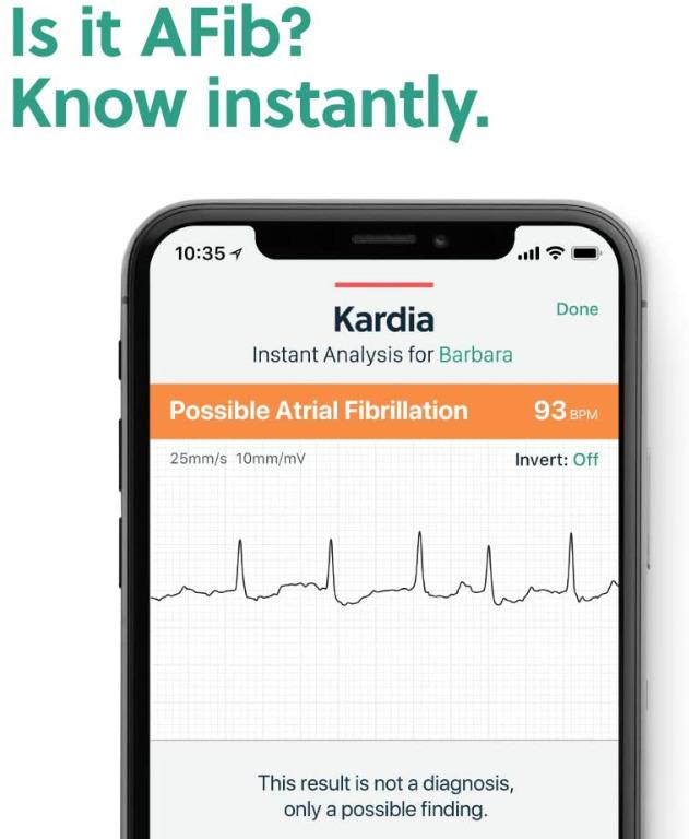 Alivecor Kardiamobile Ekg Monitor Fda Cleared Wireless Personal Ekg Works With Smartphone 