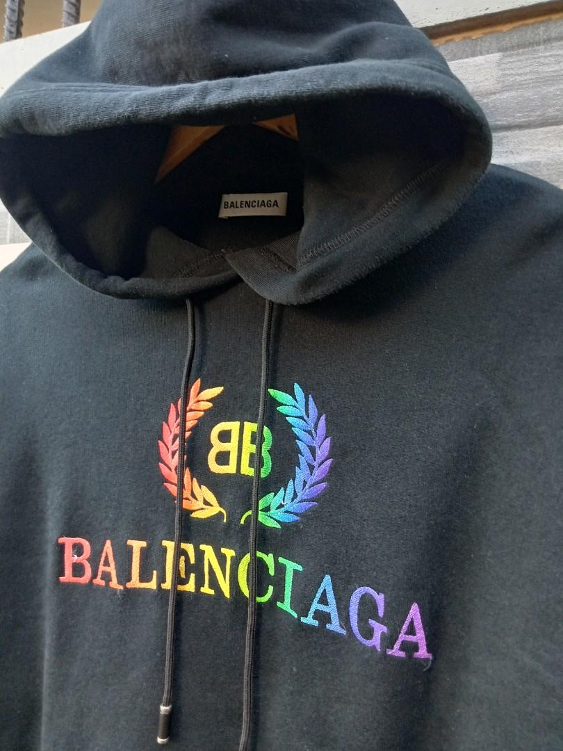 Balenciaga Rainbow Embroidered Hoodie  TrendCornerUK