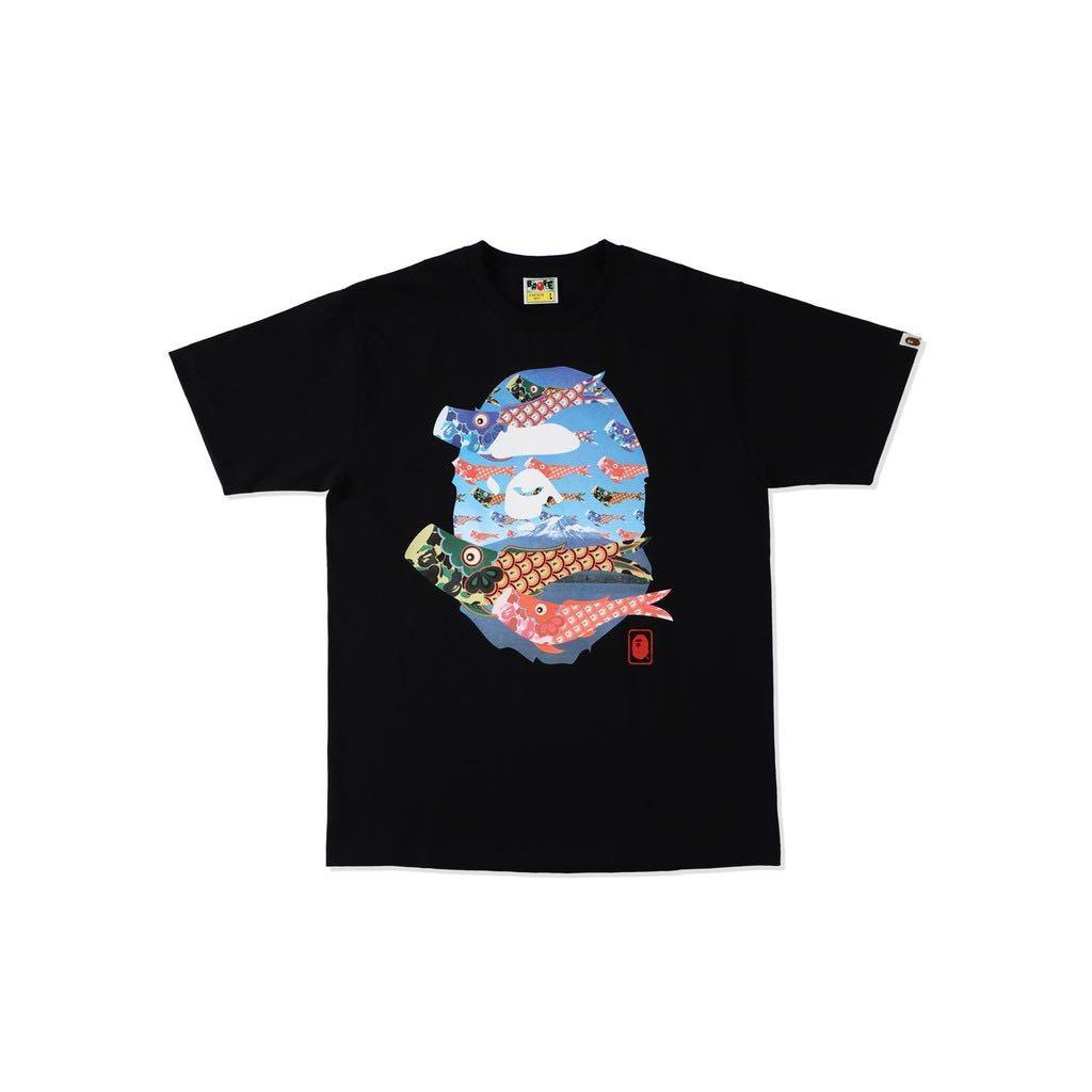 BAPE KOINOBORI CARP FLAGS APE HEAD TEE 兒童節限定鯉魚短t, 他的時尚