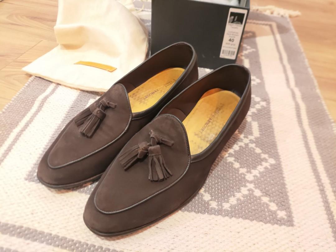 Baudoin & Lange Segan Tassel Loafer (B&L) (Dark Brown Suede