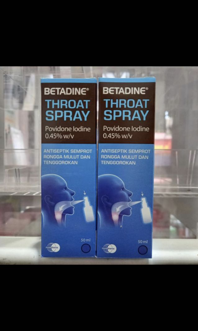 Betadine spray mulut