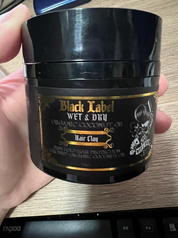 Black Label hair clay wax 髮泥髮蠟乾濕可用Organic 有機, 美容 ...