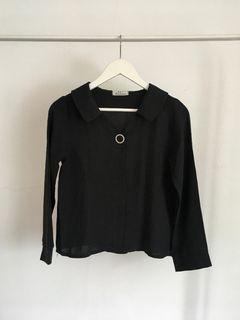 Black Silver Ring Blouse