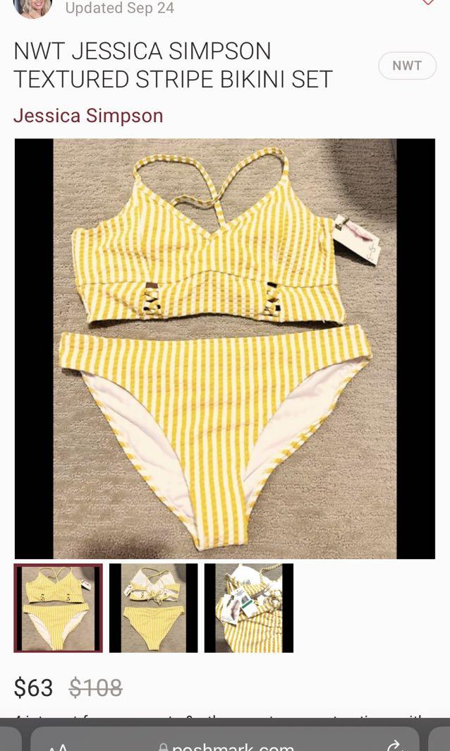 Jessica simpson yellow swimsuit deals