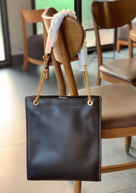 C6338 Coach Chain Cashin Tote Black