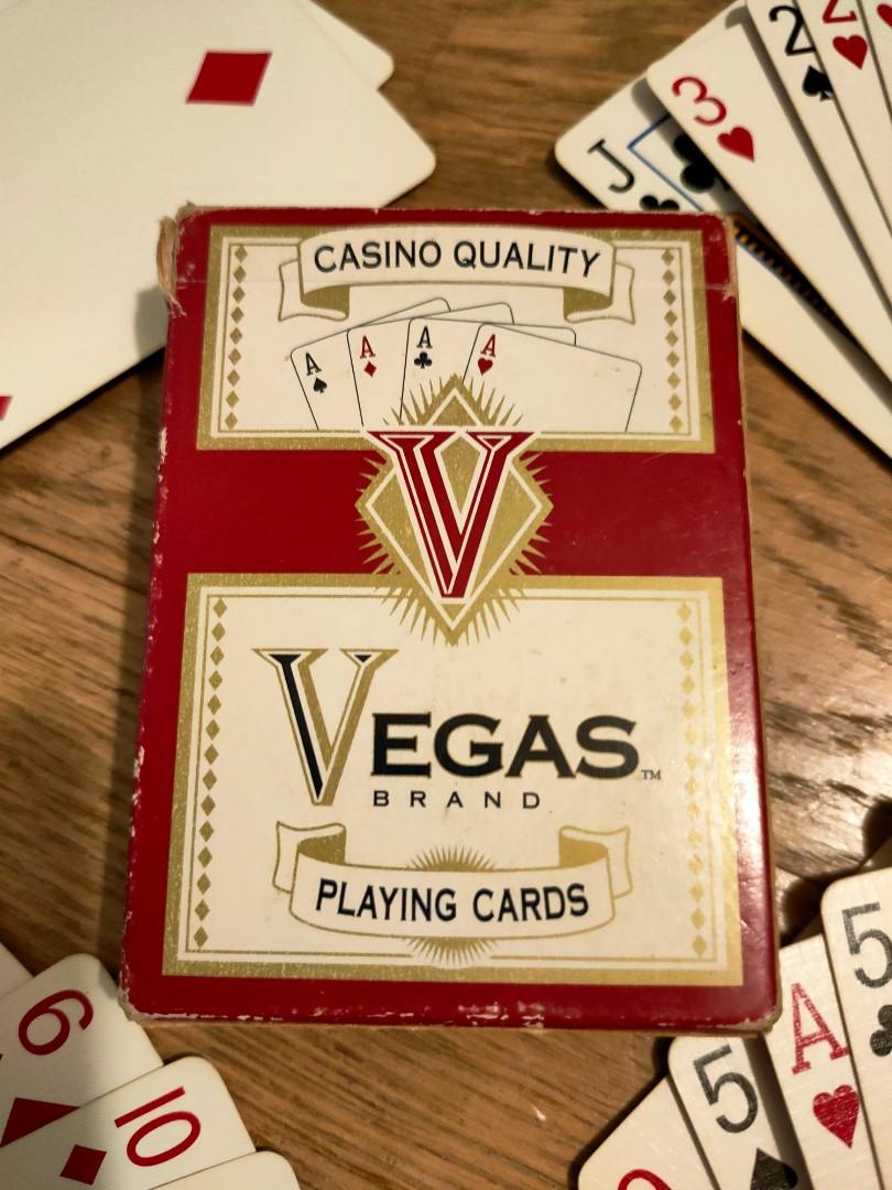 Vegas Brand Casino Quality Playing Cards, 2 Boxed Sealed Decks, 1 Red, 1  Blue 