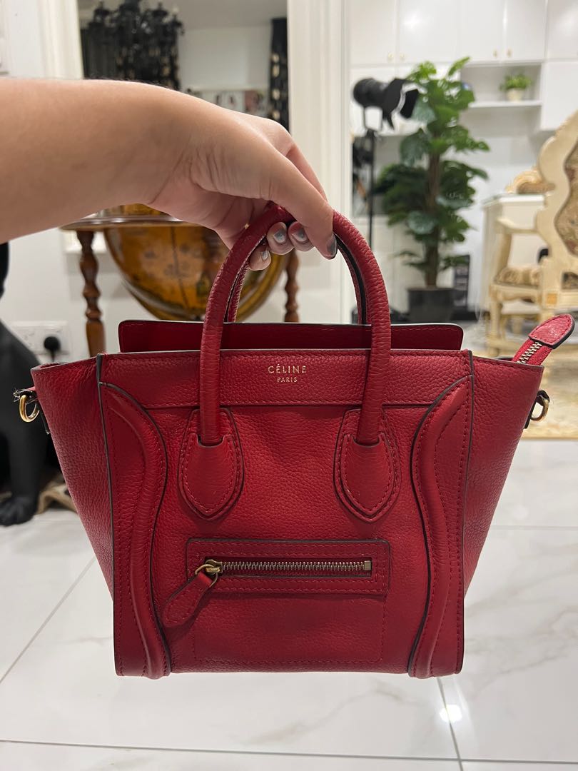 Celine Nano Luggage Red Luxury Bags Wallets on Carousell