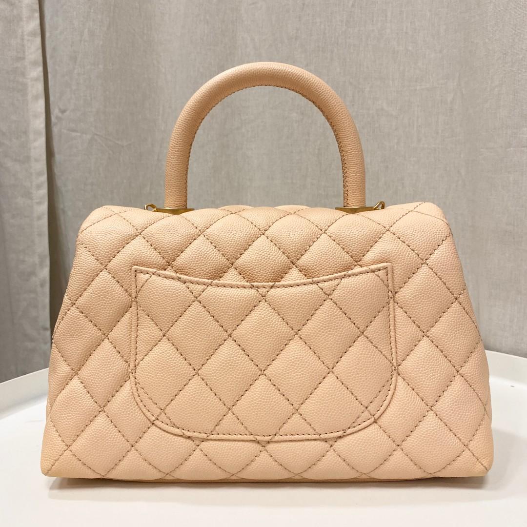Chanel Small Beige Coco Handle in Caviar and Gold Hardware, Luxury, Bags &  Wallets on Carousell