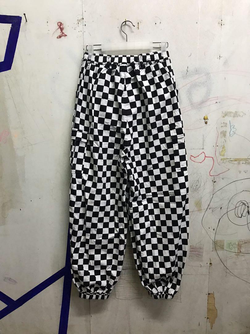 Checkerboard cargo pants top