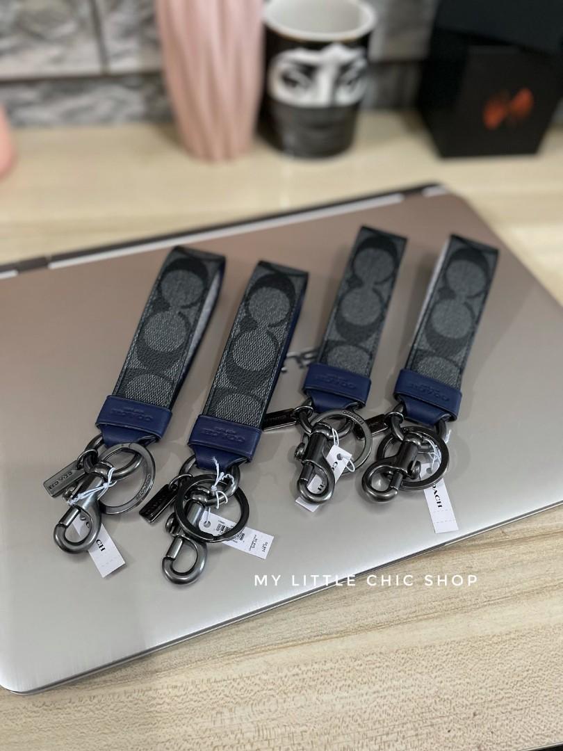 Coach large loop key fob in signature canvas, Men's Fashion, Watches