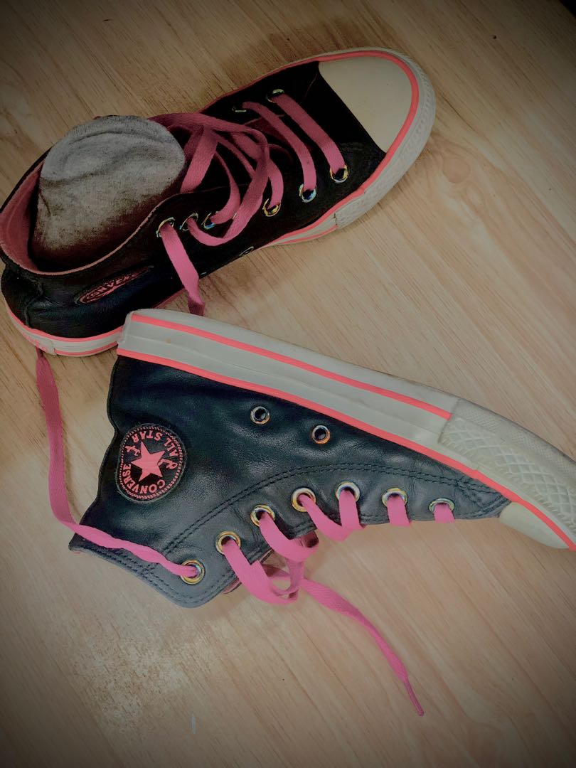 Converse cheap kulit pink