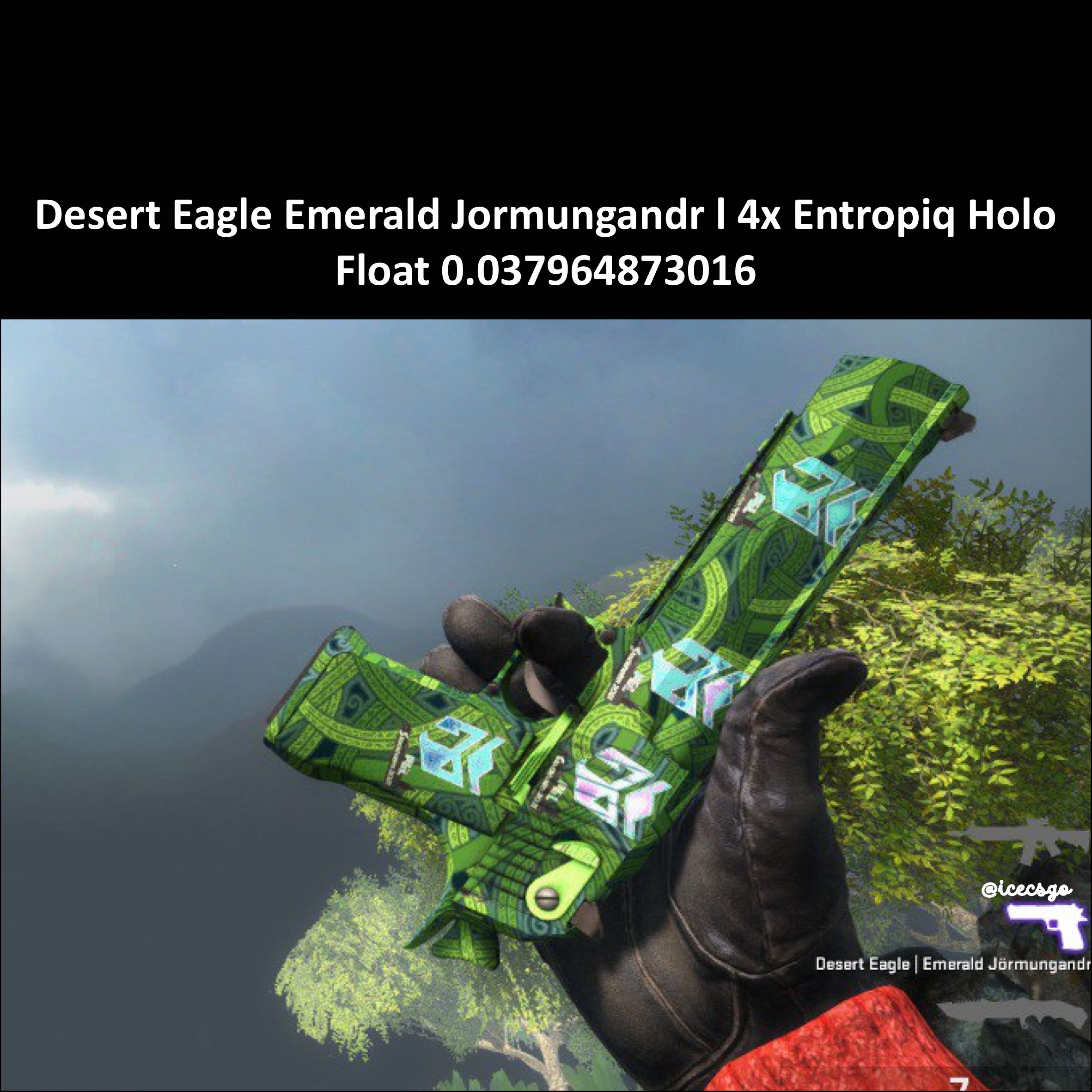 Desert Eagle Emerald Jormungandr l 4x Entropiq Holo Float 0.