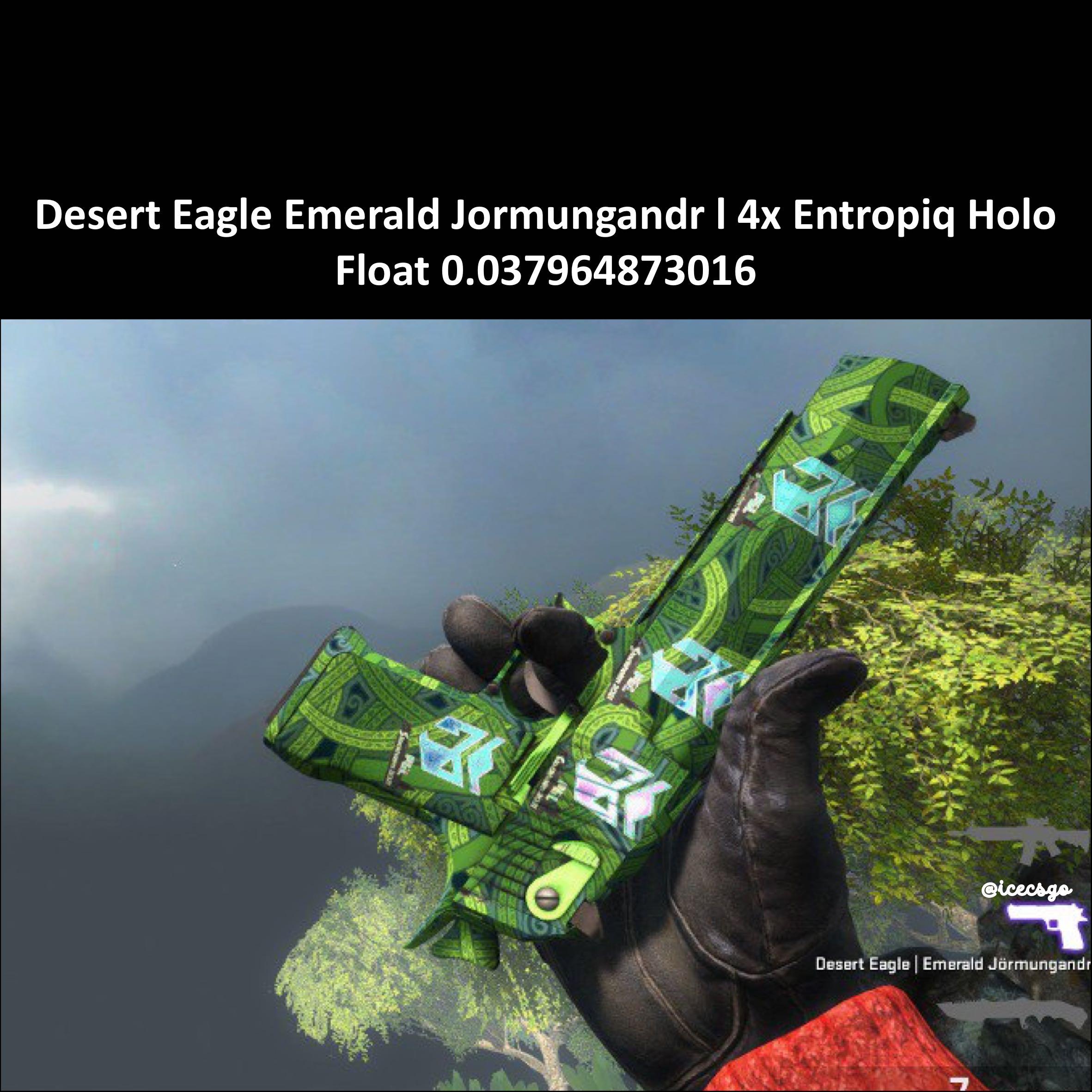 Desert Eagle Emerald Jormungandr l 4x Entropiq Holo Float 0.