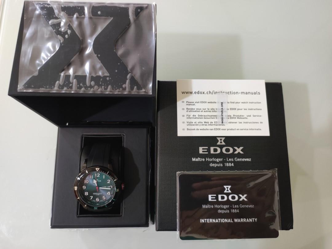 Edox Chronorally S Quartz Grey Dial Men s Watch Authentic Brand New Swiss Made