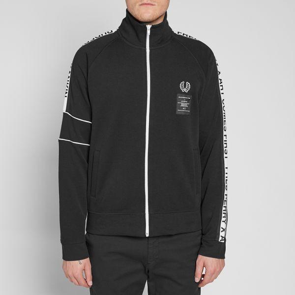 FRED PERRY X ART COMES FIRST TAPED TRACK JACKET Men s Fashion Coats Jackets and Outerwear on Carousell