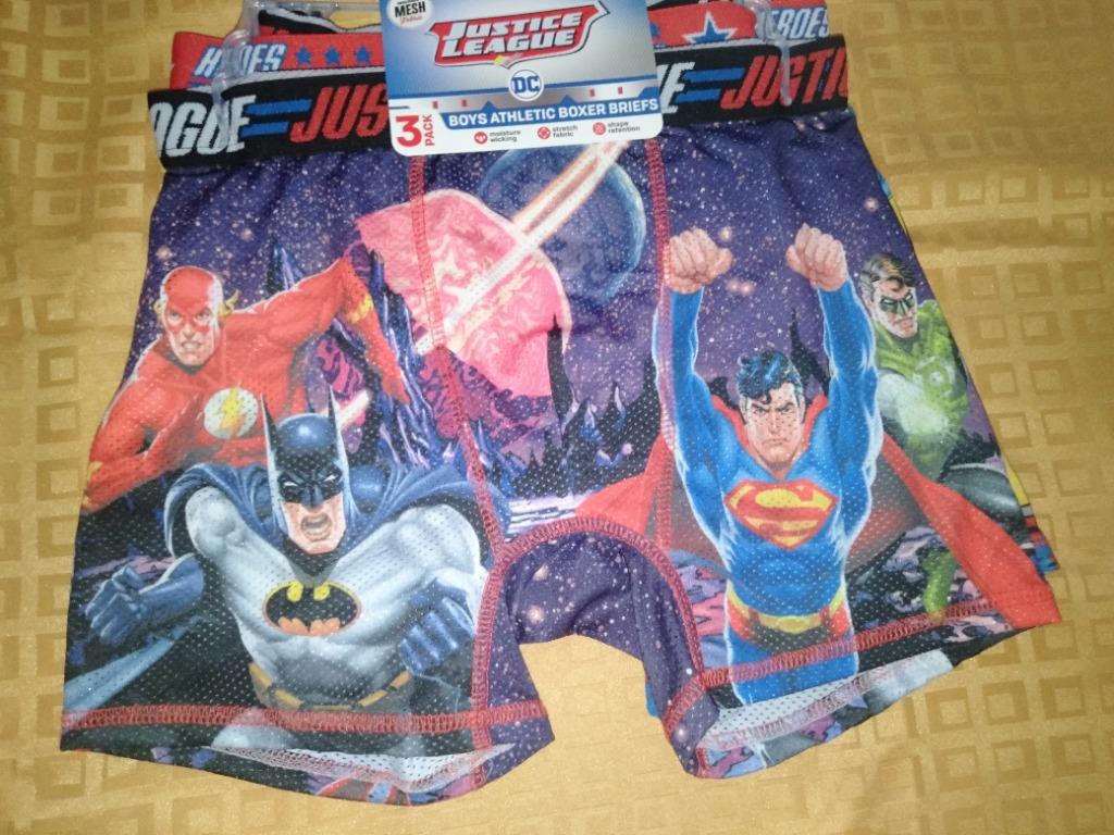 From USA Fruit Of The Loom Kids Underoos 10 Years Old Boys Justice League  Superman Batman Mesh Boxer Briefs Breathable Moisture Wicking 3-pc Pack,  Babies & Kids, Babies & Kids Fashion on
