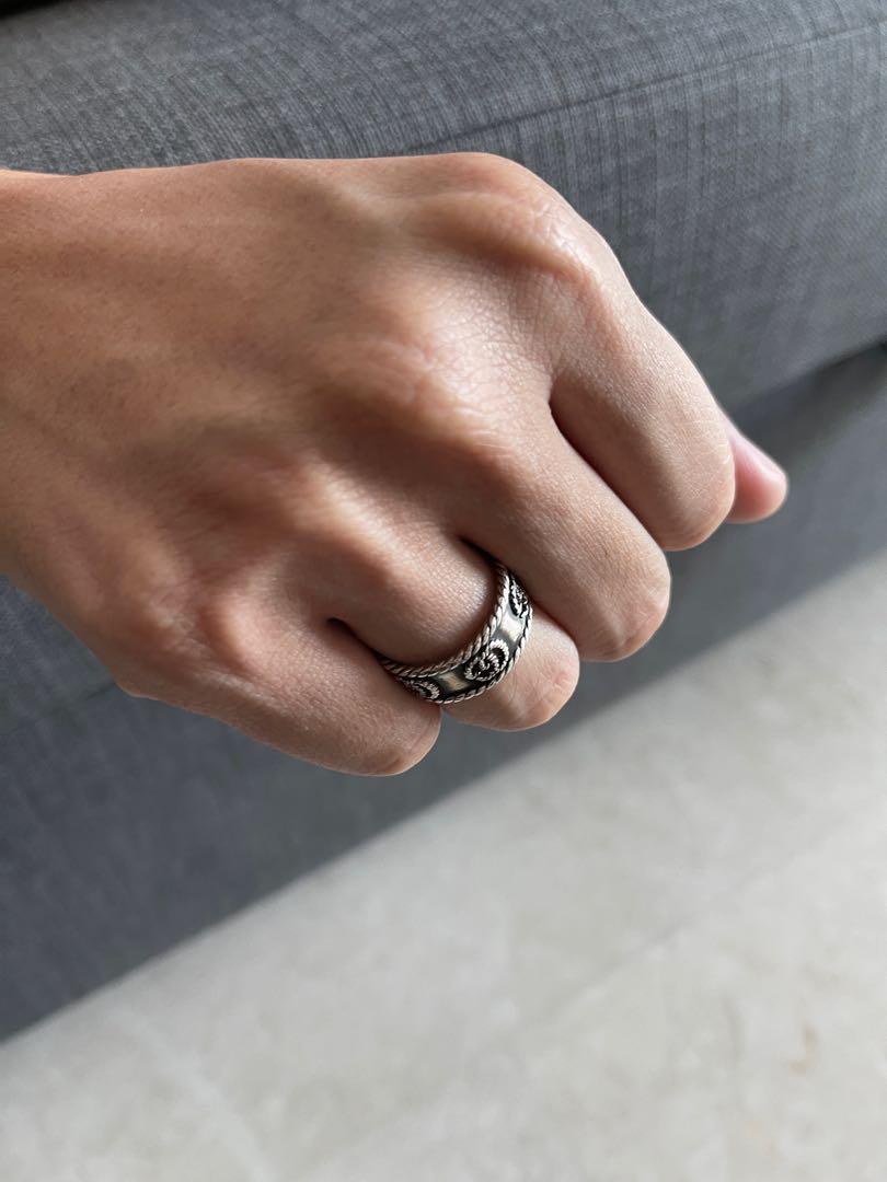 Gucci ring double g silver on sale