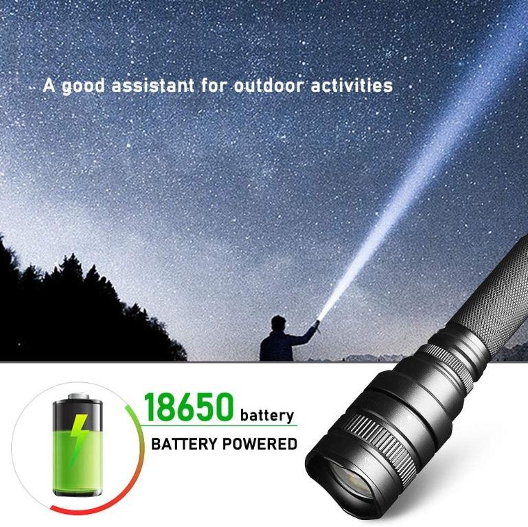 H3368 5000 Lumens LED Torch Powerful Tactical Torch XHP50 Flashlight,  Modes, Waterproof Zoomable LED Torch Light for Camping, Hiking, Indoors and  Outdoors Emergency Lighting, Sports Equipment, Hiking  Camping on Carousell