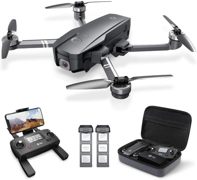 Foldable GPS Drone with 8K UHD Camera for Adults Professional up to 20 Min Long Flight Time-Long Range 3-Axis Gimbal GPS brushless Motor with Carrying Bag 