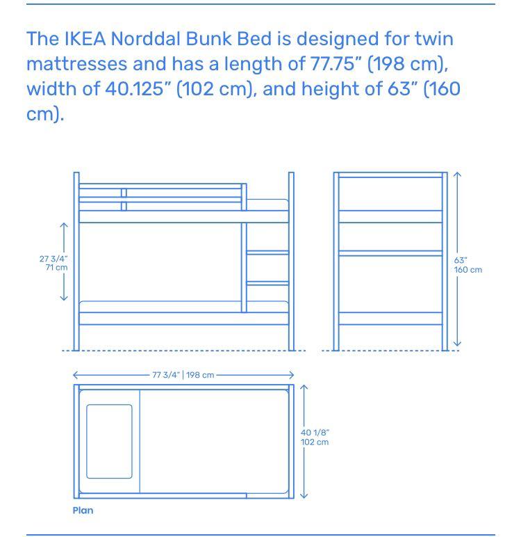 Ikea Bunk Bed Norddal, Furniture & Home Living, Furniture, Bed Frames