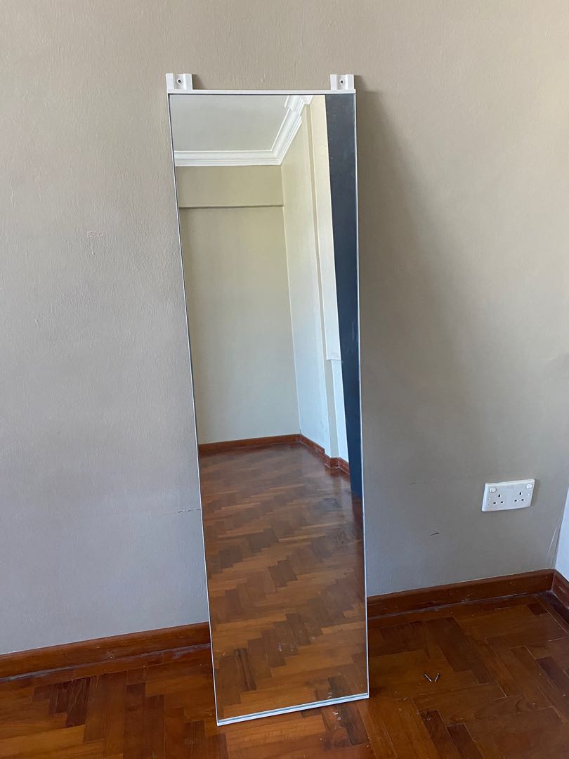 IKEA full length mirror white frame, Furniture & Home Living, Home