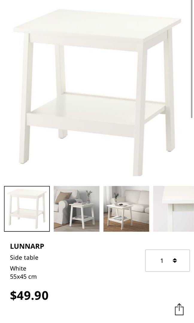 IKEA Lunnarp side table brown, Furniture & Home Living, Furniture