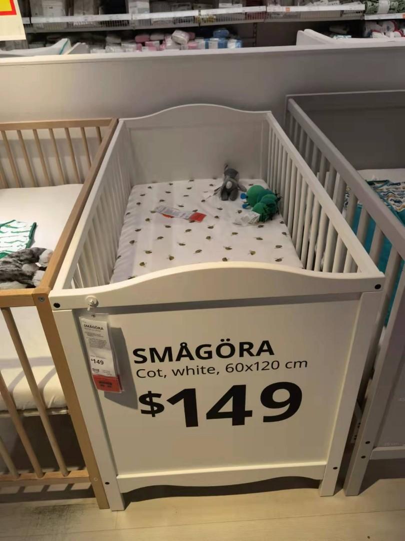 Like new IKEA Jattetrott mattress with FREE IKEA Smagora cot, Babies