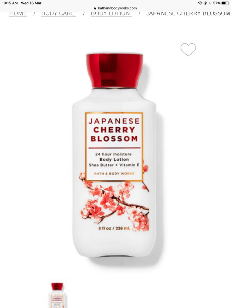Japanese Cherry Blossom Lotion Bath and Body Works, 236ml, Beauty