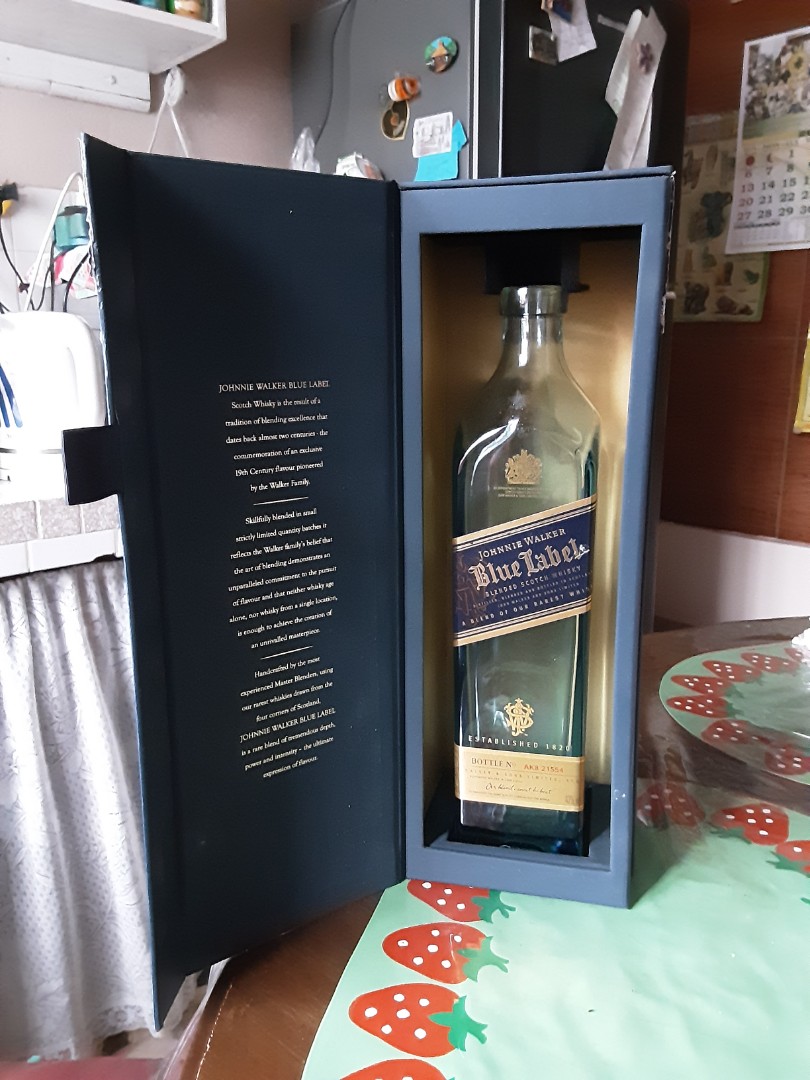JOHNNIE WALKER BLUE LABEL EMPTY BOTTLE WITH BOX, Hobbies ...