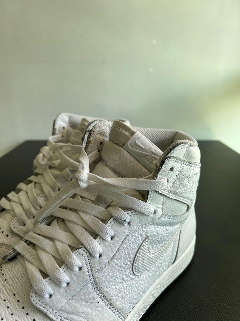 Air jordan 1 perforated white new arrivals