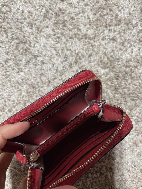 Kate Spade Staci Dual Zip Around Leather Crossbody Candied Cherry