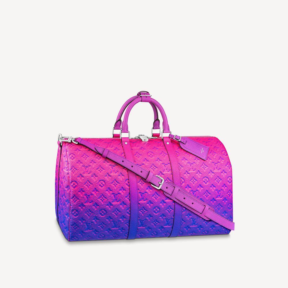 Virgil Abloh Blue and Pink Monogram Illusion Leather Mini Soft Trunk Silver  Hardware, 2022