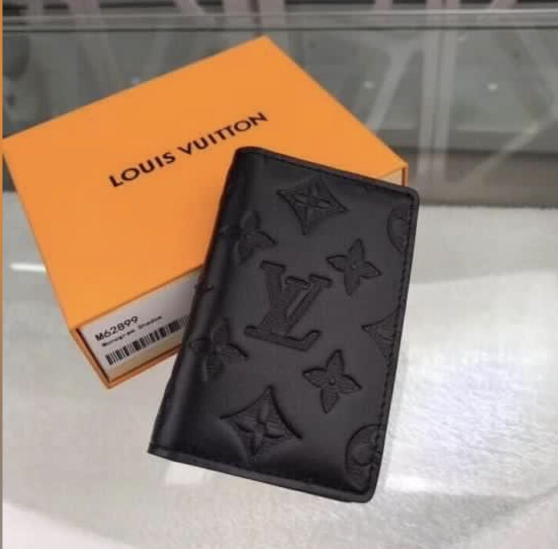 Louis Vuitton Pocket Organizer Authentic LV Monogram Shadow Wallet M62899