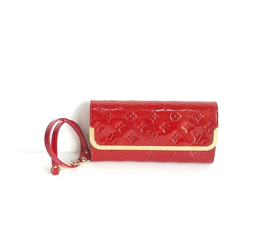 Louis Vuitton red patent leather gold hardware clutch bag year 2012,  Luxury, Bags & Wallets on Carousell