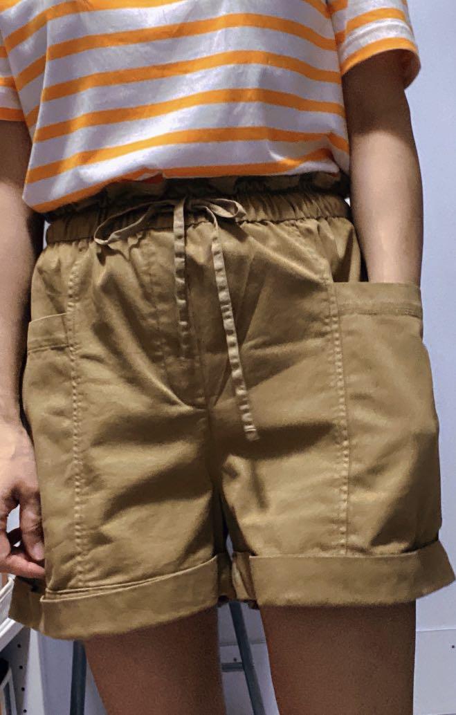 Mango Khaki Shorts, Women's Fashion 