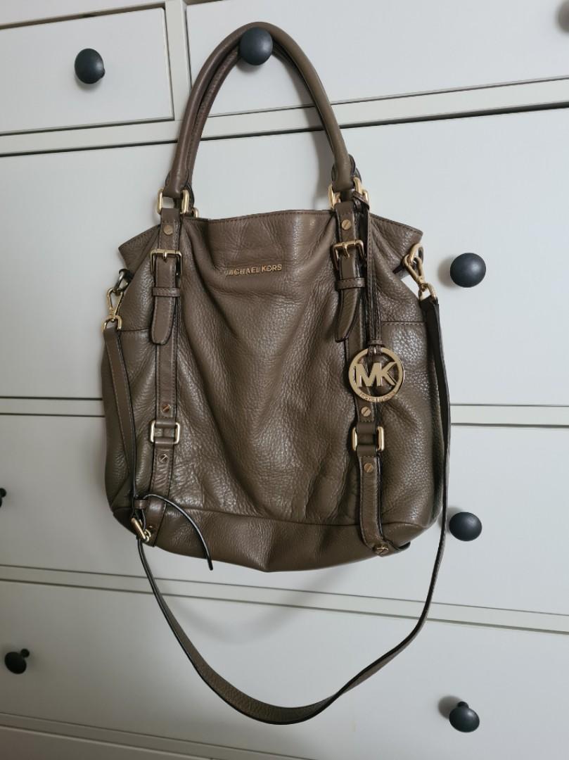 Taupe michael kors purse top