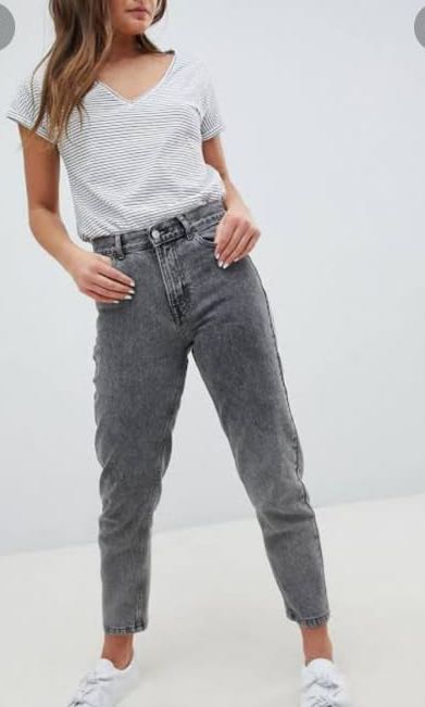 Mom jeans pull \u0026 bear original, Fesyen 