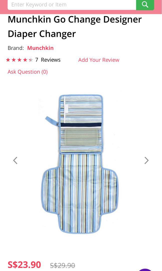 Munchkin go change mat diaper change kit, Babies & Kids, Bathing