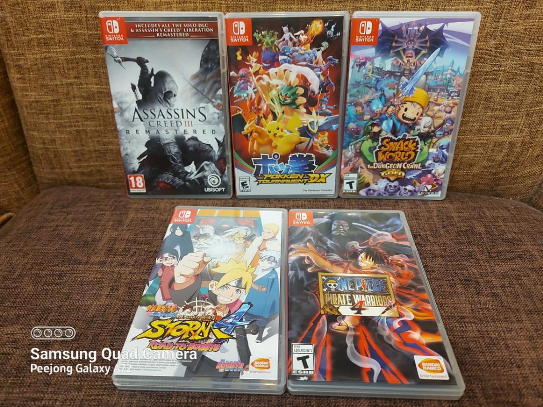 NS games and accessories (Category: Nintendo) located in Manila. Submitted by pjthebartender (Listing ID 1149304372, Image 2). Description: Brandnew Skull n Co Grip Case V1/V2 999 Skull n Co Grip Case Lite 699 Nintendo games Assassins creed remastered 999 One piece pirate warrior4 1200 Snack world the dungeon crawl 1600 Naruto ninja storm 4 1600 Pokken tournament DX 1600 We ship nationwide Via lbc Grab/lalamove Meet ups Tondo Welcome rotonda LRT 