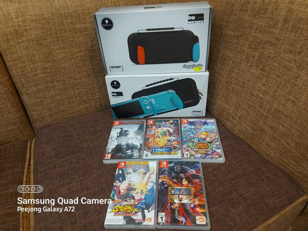NS games and accessories (Category: Nintendo) located in Manila. Submitted by pjthebartender (Listing ID 1149304372, Image 1). Description: Brandnew Skull n Co Grip Case V1/V2 999 Skull n Co Grip Case Lite 699 Nintendo games Assassins creed remastered 999 One piece pirate warrior4 1200 Snack world the dungeon crawl 1600 Naruto ninja storm 4 1600 Pokken tournament DX 1600 We ship nationwide Via lbc Grab/lalamove Meet ups Tondo Welcome rotonda LRT 