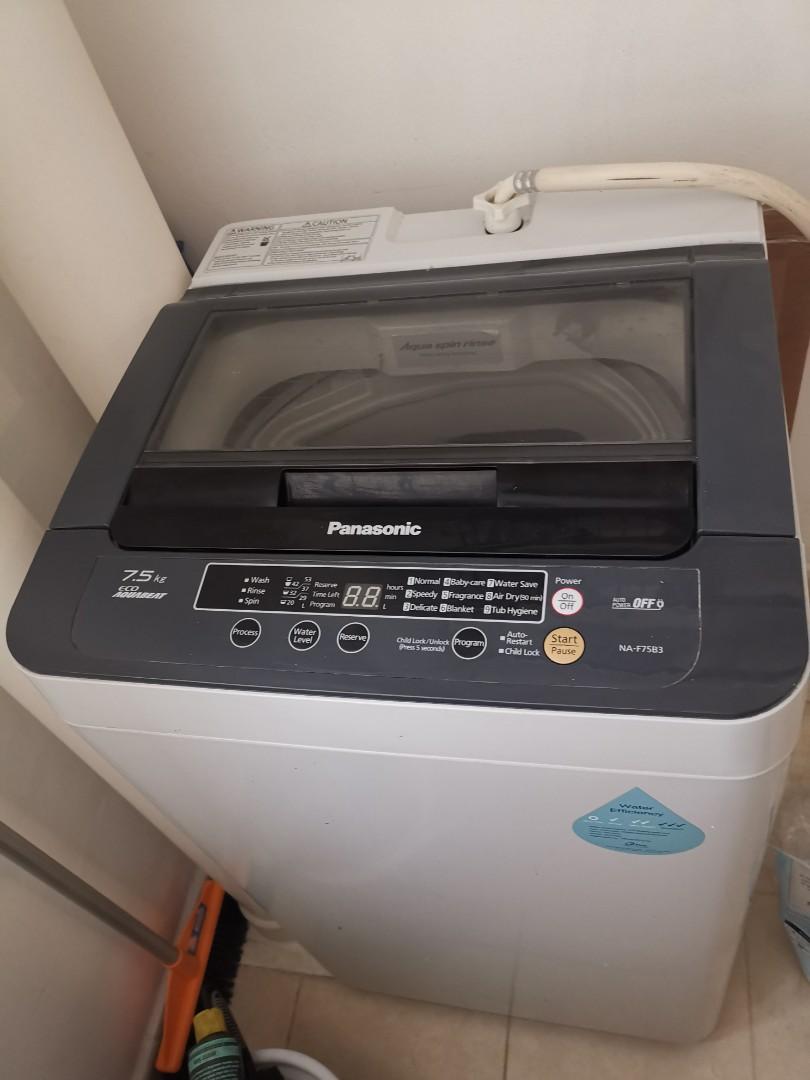 Panasonic top loader 7.5kg washer, TV & Home Appliances, Washing