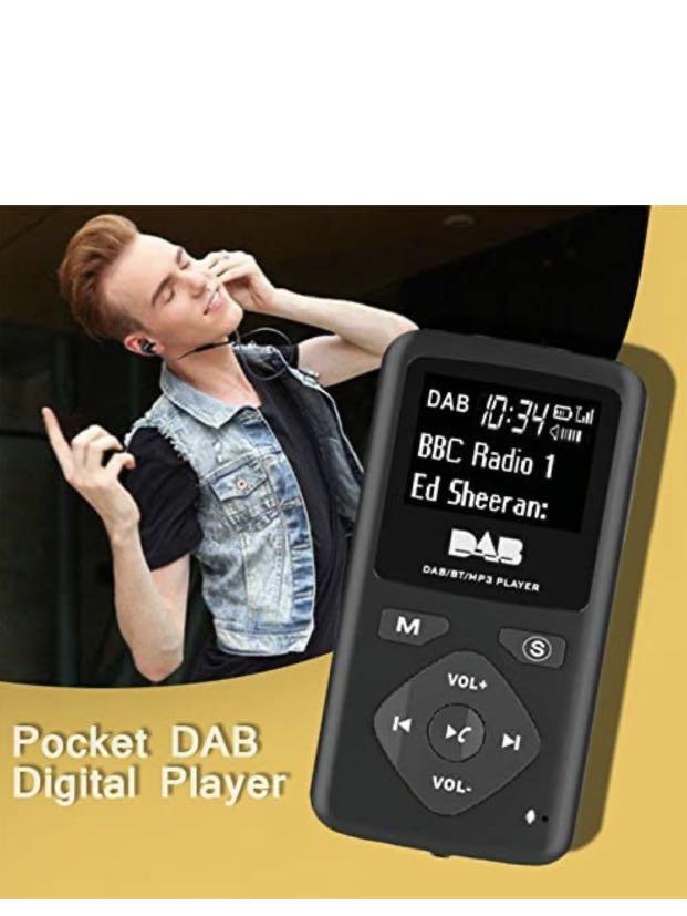 Pocket DAB Radio Portable Digital Radio With Bluetooth MP3 Player