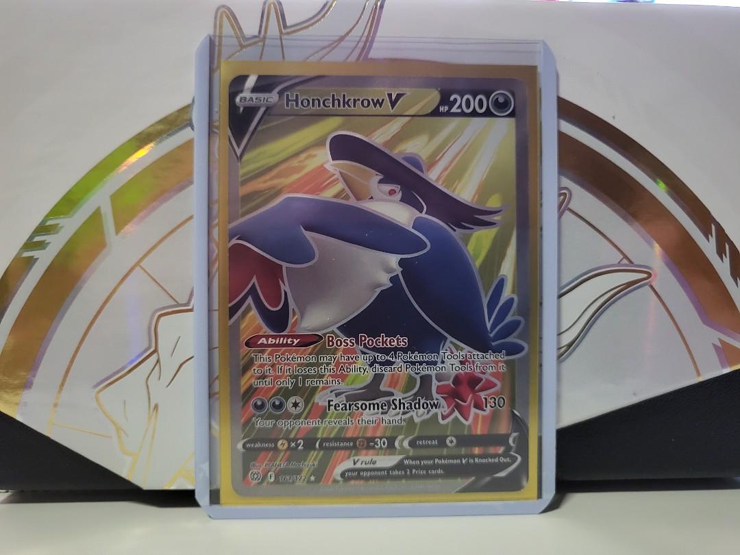 Pokemon TCG Brilliant Stars - Honchkrow V Full Art 161/172, Hobbies & Toys,  Toys & Games on Carousell