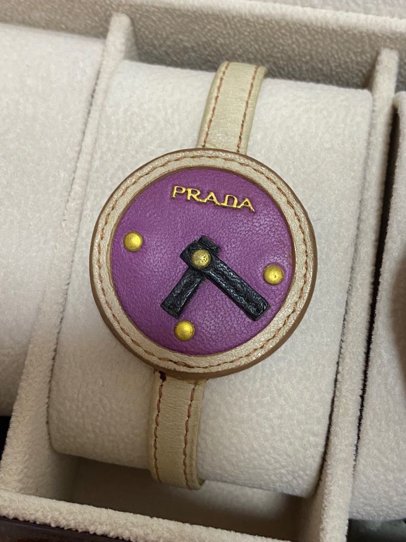 Prada leather bracelet Women s Fashion Watches Accessories