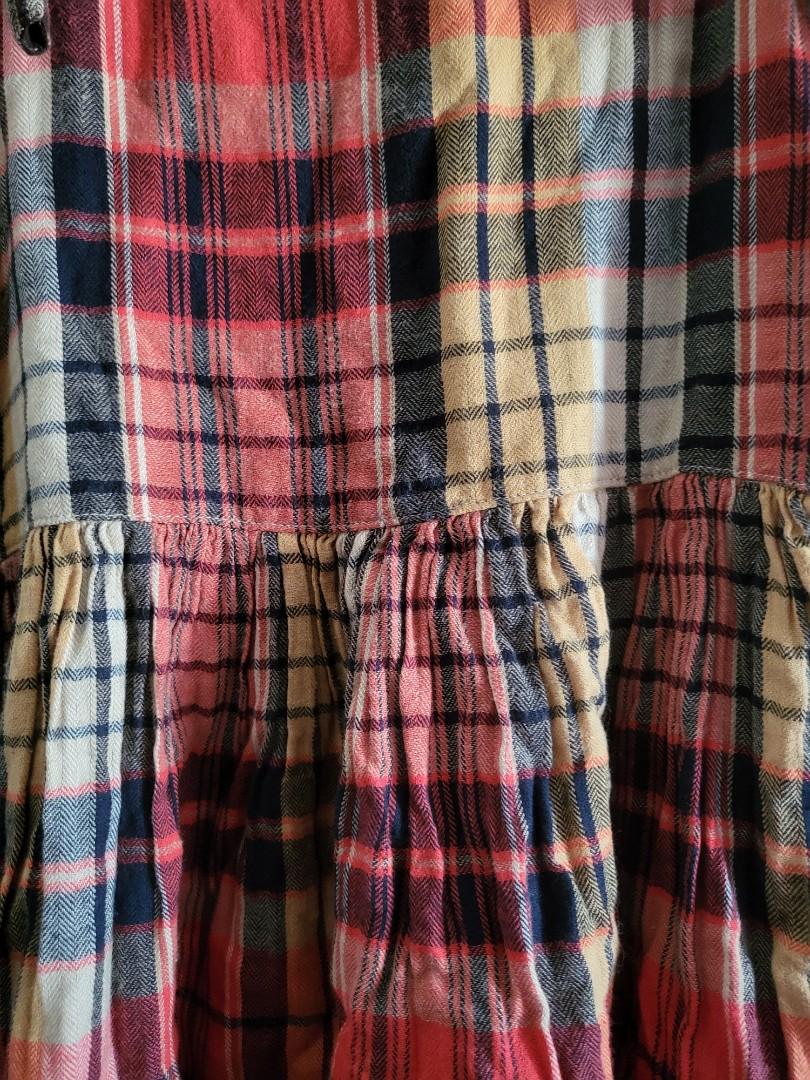 Pre loved Sleeveless Flannel Babydoll Dress