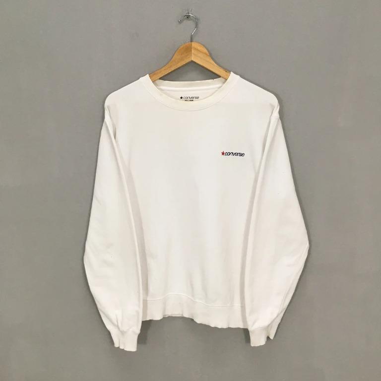 Converse white sweatshirt new arrivals