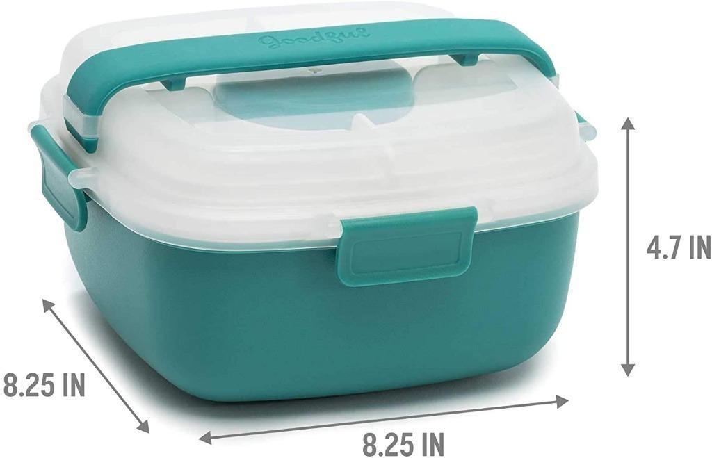 Goodful Stackable Lunch Box Container, Bento Style Food Storage with  Removeable Compartments for Sandwich, Snacks, Toppings & Dressing,  Leak-Proof and