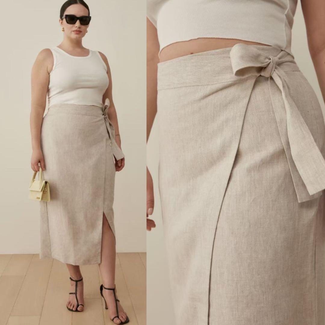 Florence linen 2025 skirt reformation